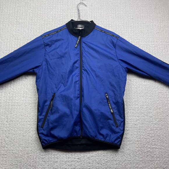 VTG Louis Garneau Windbreaker Jacket Fleece Lined Cycling / XC Ski Blue Men's S - Picture 6 of 12
